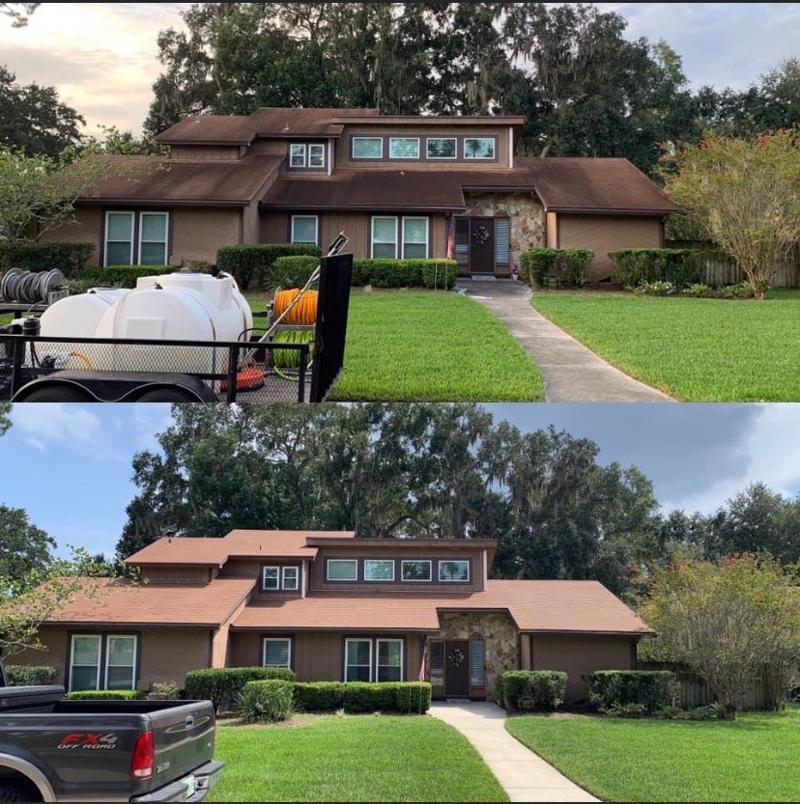 Softwash roof cleaning jacksonville fl